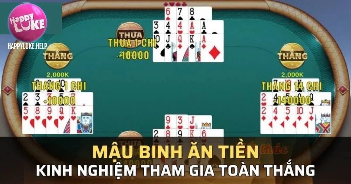 Bật mí mẹo chơi game bài mậu binh Happyluke thắng lớn