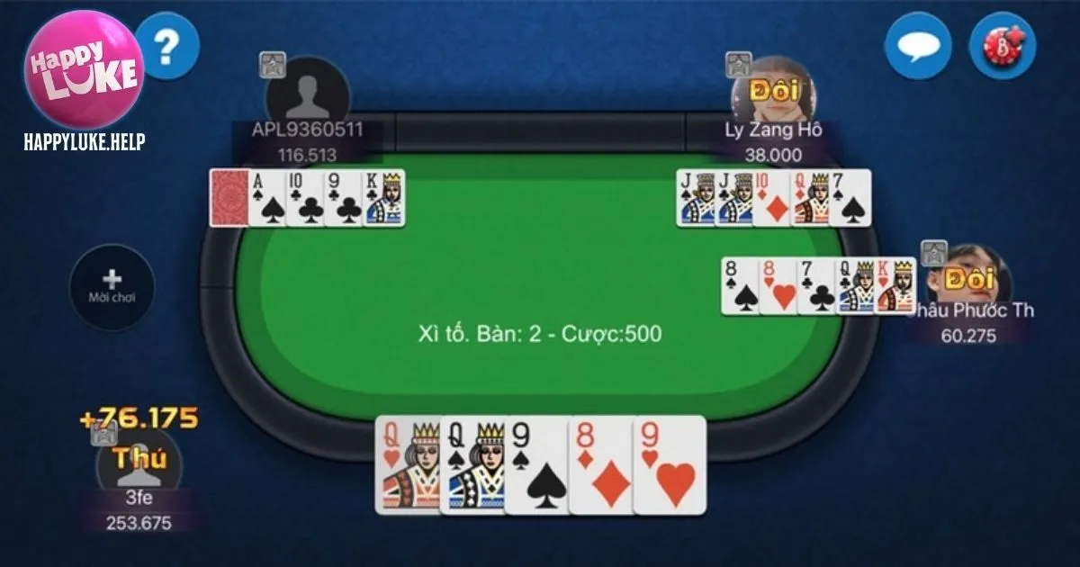 Hướng dẫn về cách chơi Game bài xì tố Happyluke